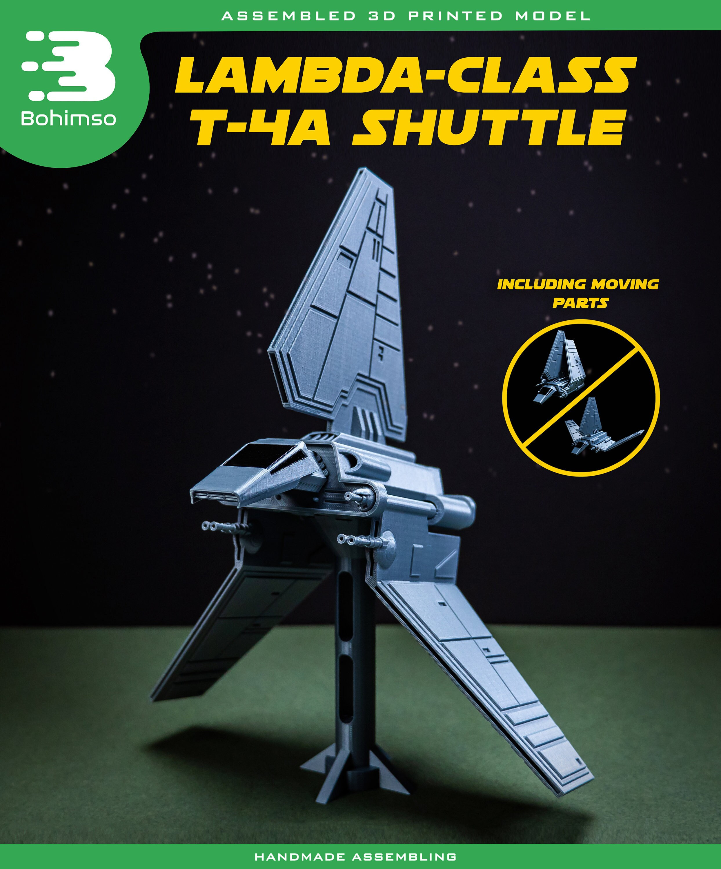 Lambda-class T-4A Shuttle | Spaceship With Moving Parts | Star Wars ...