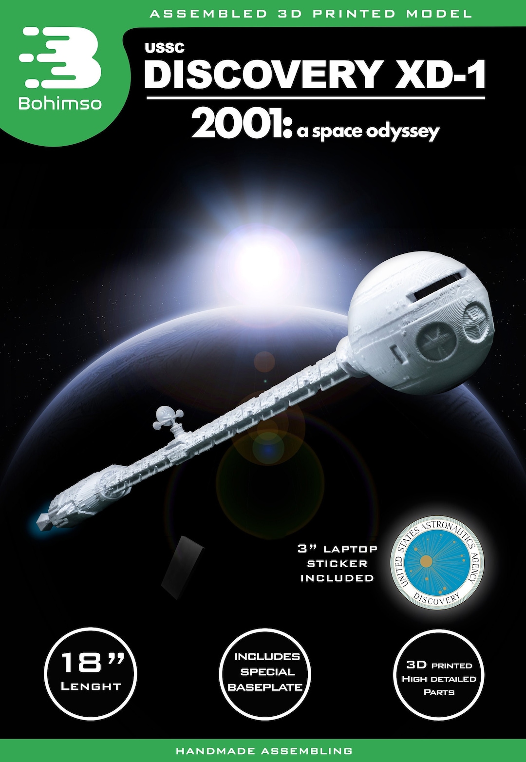 Discovery XD-1 | 2001 a Space Odyssey | Plastic Model | Spaceship