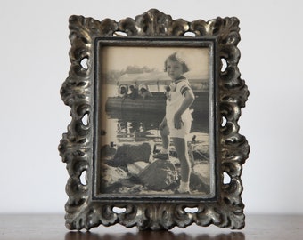 Vintage Art Deco Frame - In Silver Wood - 1940