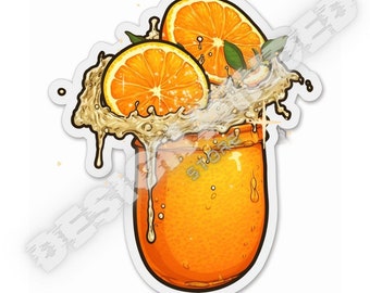 Jugo de naranja Pegatina