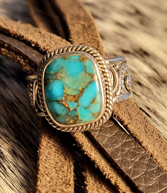 925 Sterling Silver and Turquoise  Ring
