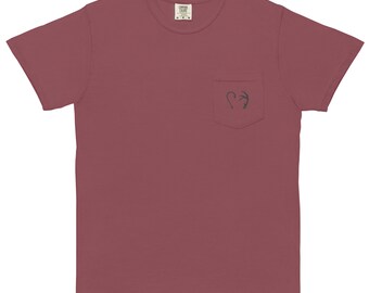 Unisex garment-dyed pocket t-shirt