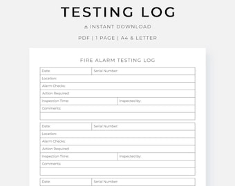 fire safety log book template