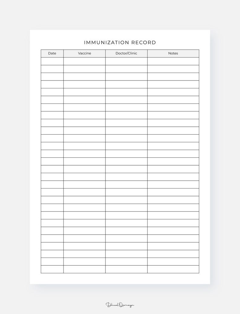 Immunization Record, Track Your Vaccination History, Immunization ...