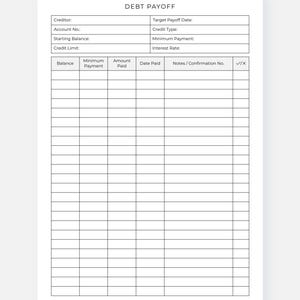 Debt Payoff Planner Printable, Debt Payoff Tracker, Debt Payment Tracker, Financial Planner, Budget Planner image 2