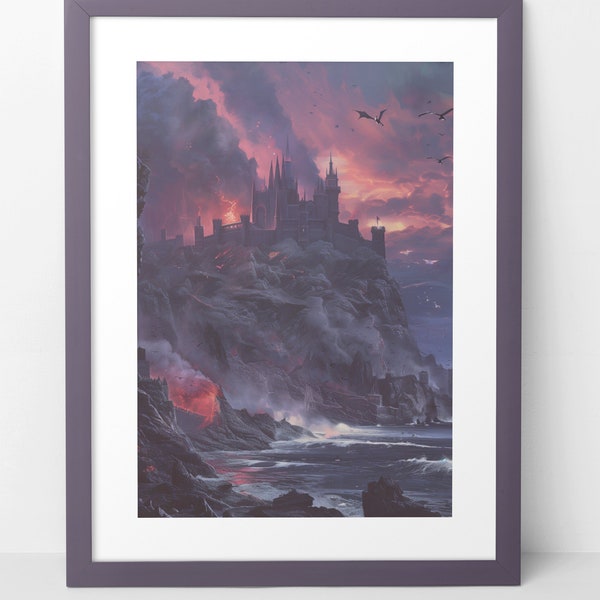 Dragonstone - Game of Thrones House of the Dragon Digital Art Print Download Game of Thrones Decor