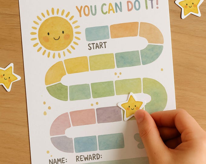 Kids Reward Chart Printable Behavior Chart Rainbow Chore Chart for Kids ...