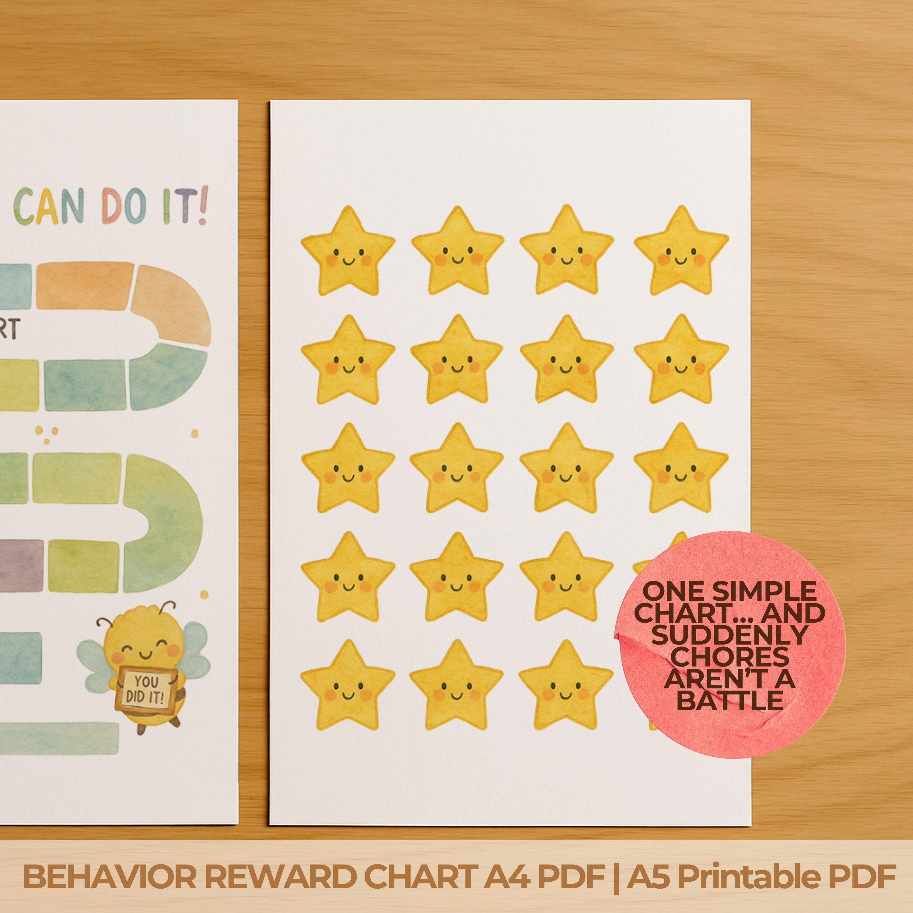 Behavior Reward Chart Printable - Etsy