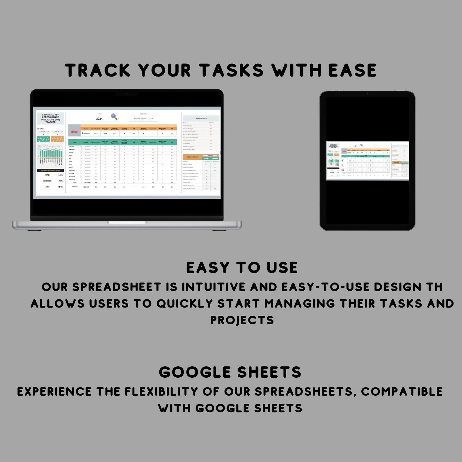 Financial Key Performance Indicators KPI Tracker Template Google Sheets ...
