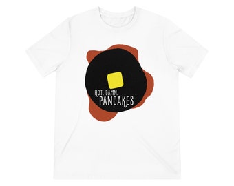 Hot. Damn. Pancakes, Unisex Triblend T-Shirt