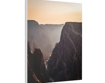 Cañón Negro del Gunnison - La pared pintada al atardecer, sobre lienzo
