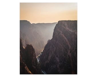 Cañón Negro del Gunnison - La pared pintada al atardecer, póster satinado