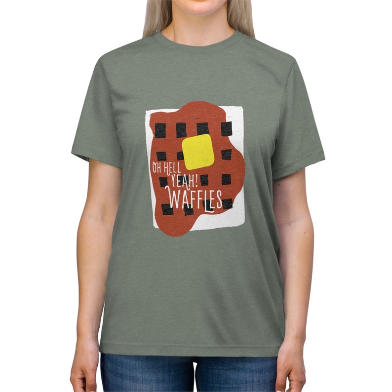 Oh Hell Yeah! Waffles, Unisex Triblend T-Shirt image 5