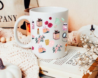 Beauty Ritual Coffee Mug, Tea Mug, Hot Chocolate Illustrated Drinkware, Self-care Ritual Coffee Mug