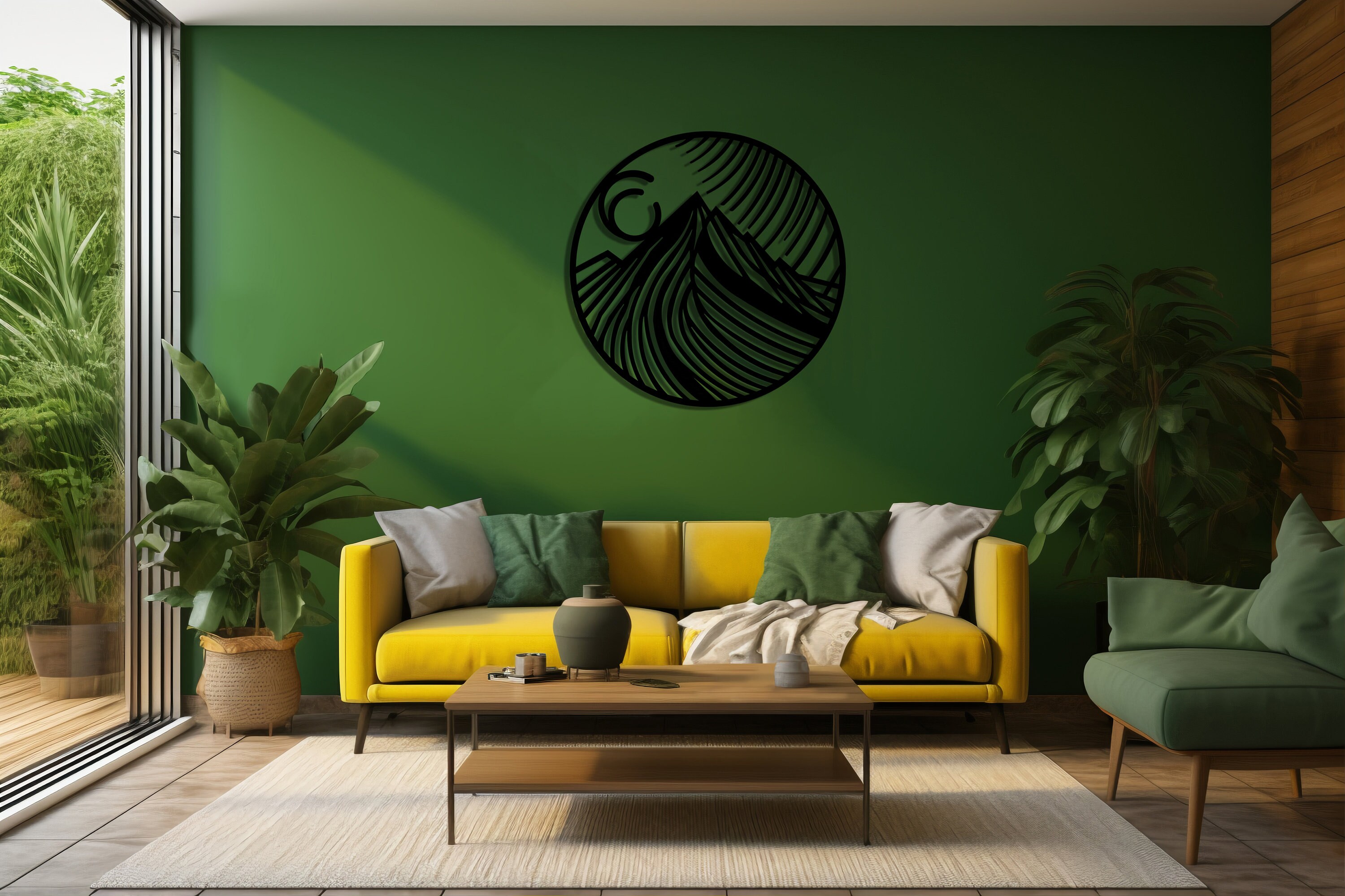 Modern Minimalist Mountain Metal Wall Art,stylish Home Decoration ...