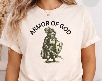 Frog Armor of God Knight, Christian Faith Graphic Tee