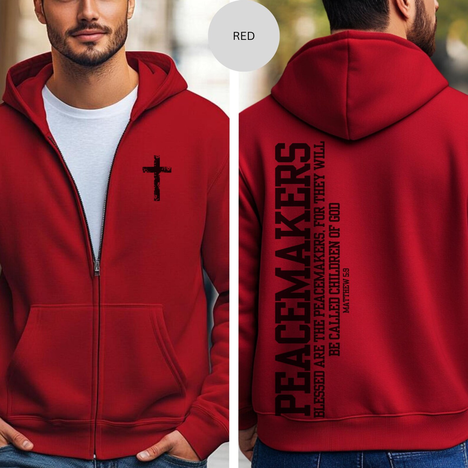Floral Beadwork Real Orange Orange Carrying Their Prayers Full Zip Hoodie for Men