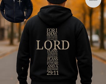 Christian Zipper Hoodie, Religious Full Zip Hooded Sweatshirt, Faith Zip-Up Jacket, Christian Apparel, Religious Jumper
