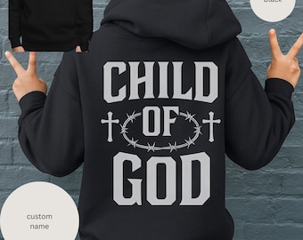 Personalized Christian Youth Sweatshirt, Catholic Jumper, Kids Faith Pullover, Religious Youth, Young Adults Gift, Child Of God Outfit.