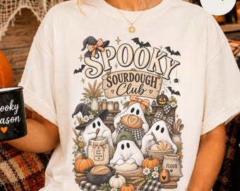Sourdough Shirt, Spooky Club ghosts T-Shirt | Halloween baking design