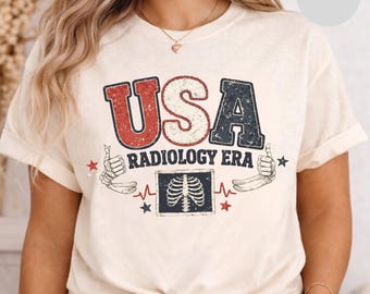 USA Radiology Era T-shirt | X-ray Skull Tee, Rad Tech Shirt.