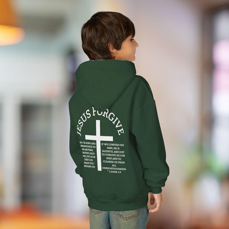 Christian Youth Hoodie - Religious Sweatshirt for Teens, Jesus Faith Pullover, Bible Study Gift, Church Youth Group Clothing, Christian image 7