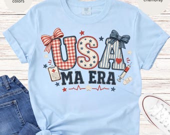 4th of July Medical Assistant T-Shirt | Independence Day Healthcare Tee