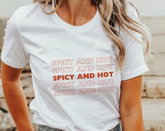Spicy And Hot Short Sleeve Shirt, Spicy Peppers Short Sleeve Tee, Hot Pepper T-Shirt, Red Pepper, Reaper Pepper Shirt, Chilli Pepper Shirt