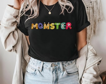 Momster Halloween Shirt, Mom Funny Halloween T-Shirt, Parents Halloween Tshirt, Woman Halloween Shirt, Spooky Season Mom T Shirt, Mom Tee.