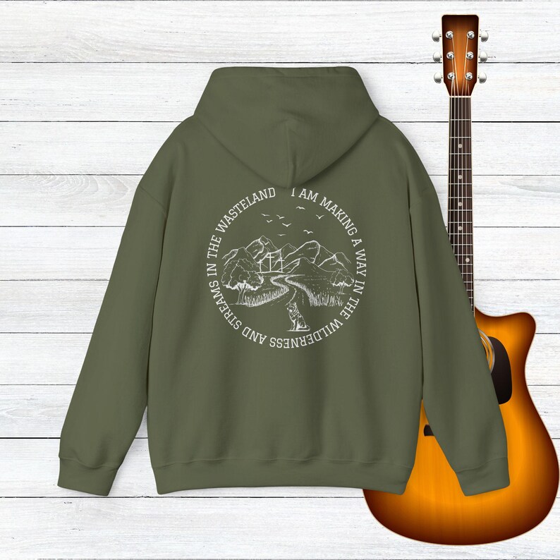 Christian Man Hoodie, Religious Sweatshirt, Bible Verse Jumper, God's Love Pullover, Spiritual Apparel, Verse Shirt, Catholic Hoodie Gift. image 7