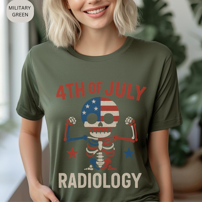 Radiology 4th of July Tee Shirt, Patriotic X-ray Tech Gift ...