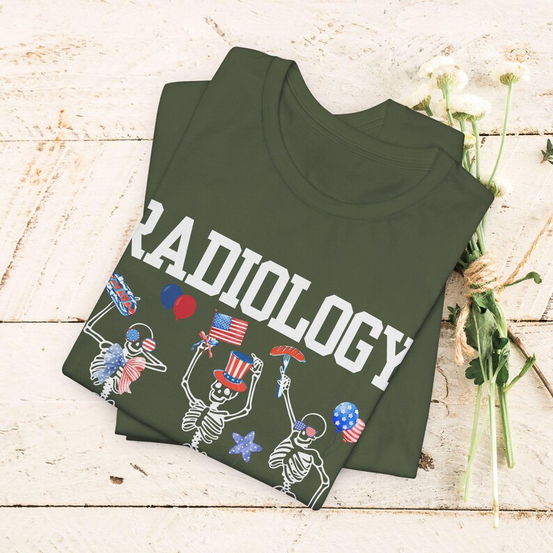 Radiology 4th of July Tee Shirt, Patriotic X-Ray Tech Gift, Independence Day Medical Apparel, American Flag Healthcare Top, USA July 4th zdjęcie 8