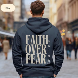 Geloof over angst hoodie, geloof over angst sweater, christelijke hoodie, motiverende hoodie, religieuze hoodie, Psalm 34 sweatshirt cadeau.