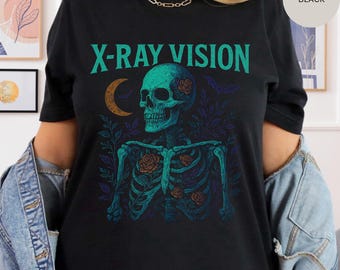 Rad Tech Halloween Shirt, Halloween Radiology Shirt, X-Ray Technician T-Shirt, Medical Halloween Costume, Scary Radiologist Top, Skeleton
