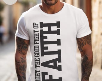 Christian Man Shirt Catholic Pray Shirt Dad Christian Shirt, Bible Verses Tshirt, Faith Shirt Man Religious Tee Bible Verses  T-Shirt Gift.