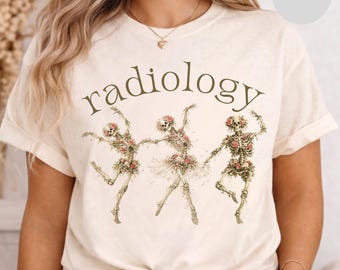Radiology Skeleton Ballerinas T-shirt, Rad Tech Tee