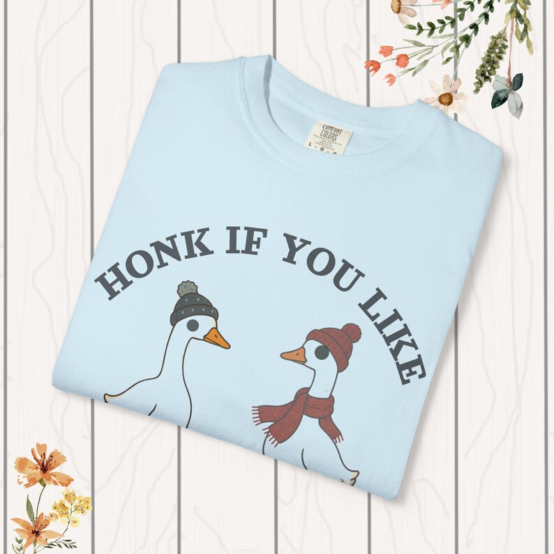 Christian Unisex Tee, Goose T-shirt, Funny Faith Shirt, Religious Garment-Dyed Top, Inspirational Christian Clothing, Comfort Colors Tee. image 6