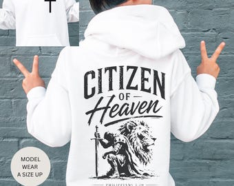 Sudadera Ciudadano del Cielo / Sudadera juvenil con cruz, Sudadera para adolescentes