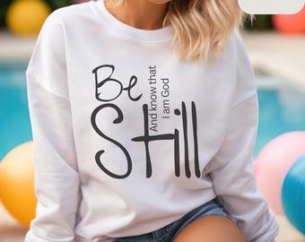 Christian Woman Sweatshirt, Catholic Girl Sweater, Scripture Pullover, Faith Sweater Girl Gift, Religious Sweater, Bible Verses Sweater.