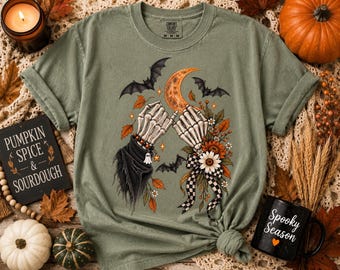 Skeleton Pinky Promise Shirt, Halloween Skeleton Hands Tee, Spooky Cute Fall Shirt, Best Friend Halloween Shirt, Gothic Halloween Tee