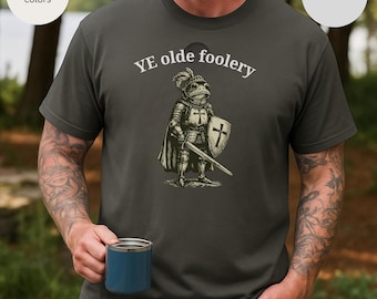 Ye Olde Foolery Knight T-shirt, History Teacher Frog Shirt.