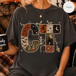 Halloween CT Tech Shirt, Radiology Patchwork Fall Shirt