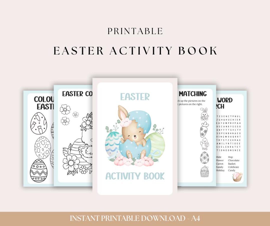 Easter Activity Book - Printable - Etsy UK