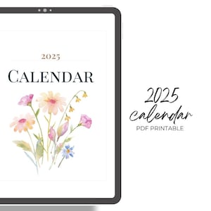 2025 Monthly Floral Calendar
