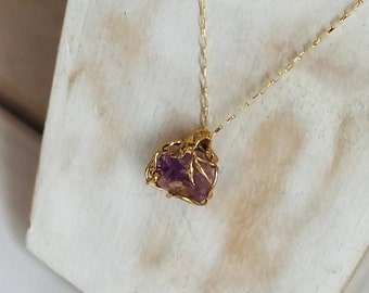 Rough Ametrine Filigree Talisman Necklace - Magic for Success - Rough Crystal - Sun-Jupiter Conjunction in Aries - Manifestation Jewelry