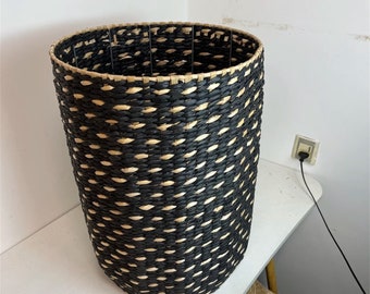 Artisan Rattan Basket: Handwoven Storage Container Boho Rattan Weave Basket Eco-friendly Organizer