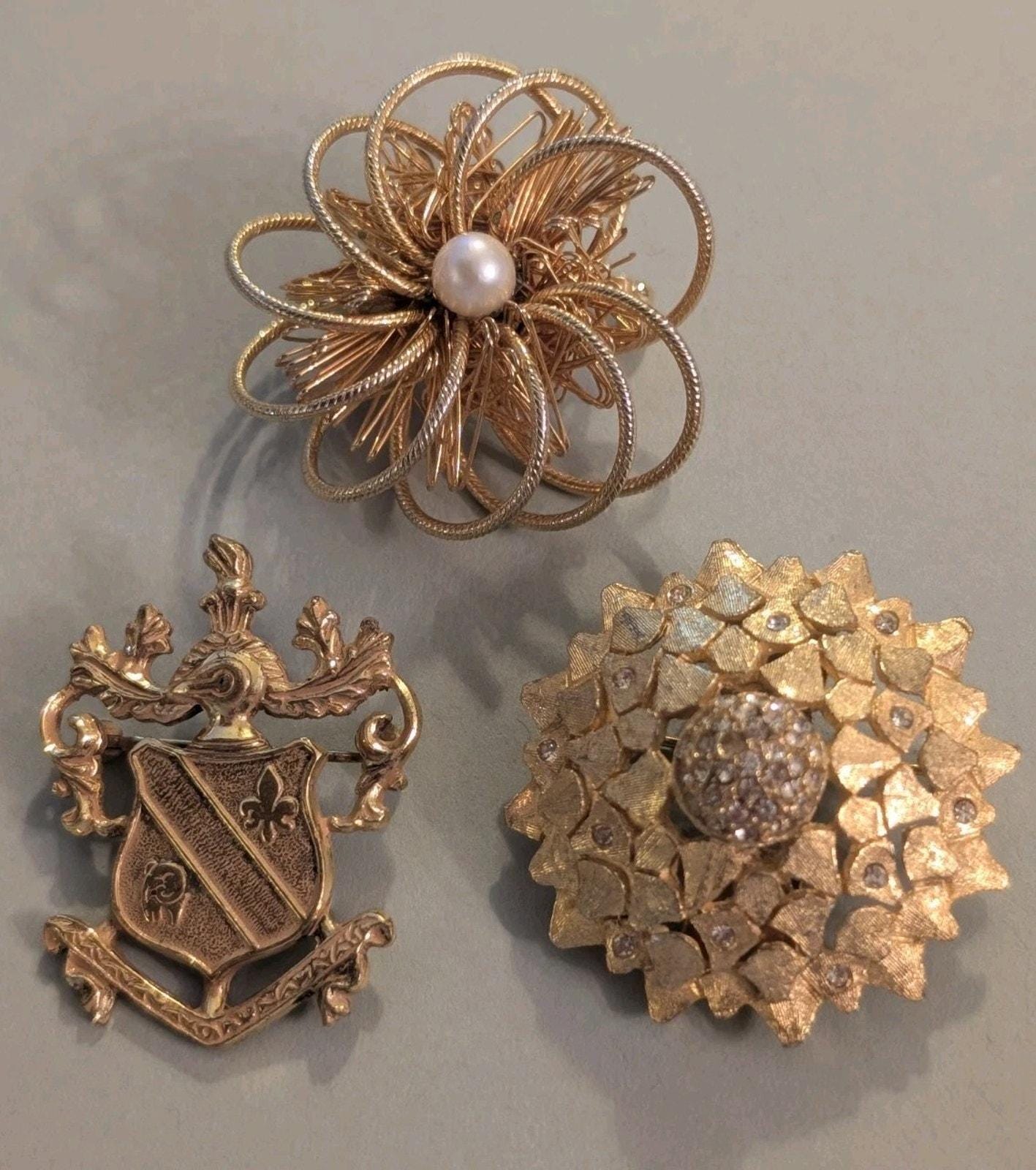 Miriam Haskell Brooch - Etsy