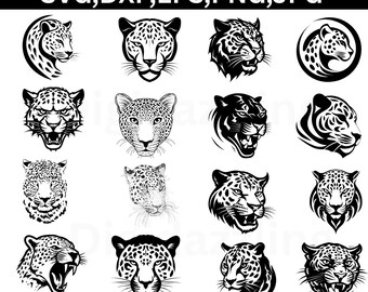 High Quality Leopard Svg Bundle, Leopard Head Svg, Leopard Face Svg, Leopard Svg Files