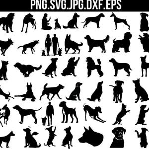 Dog svg mega Bundle, Dog silhouette Svg, Digital Download, Dog silhouette svg Bundle