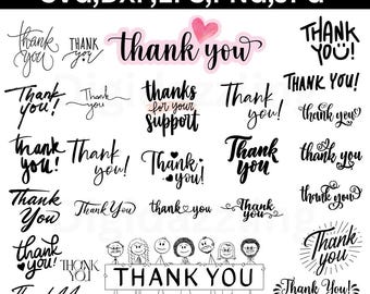 Thank You Svg Bundle, Wedding Thank You Svg, Thank You Sign, Thank You Card, Printable, Thankful